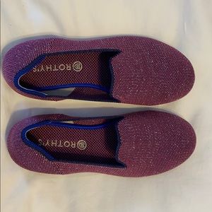 Mulberry Glitter Rothy’s Kid’s Loafers